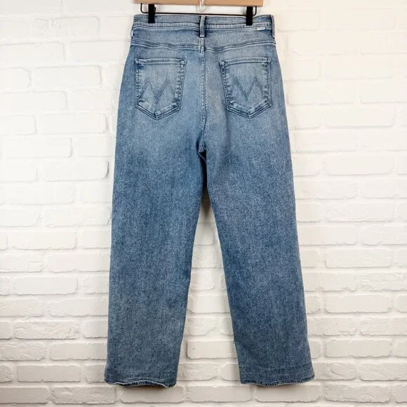 Mother High Waisted Tunnel Vision Sneak Jeans Twice Shy Wash Blue Wide Leg 31 - Picture 2 of 14